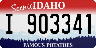 ID license plate I903341