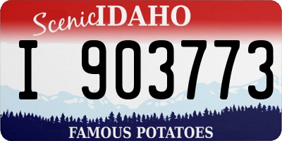 ID license plate I903773