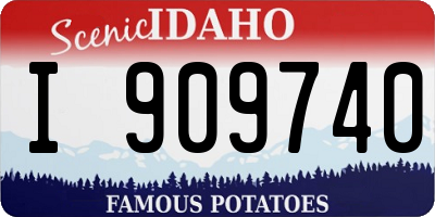 ID license plate I909740