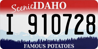 ID license plate I910728