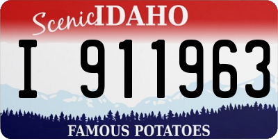 ID license plate I911963