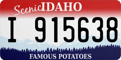 ID license plate I915638