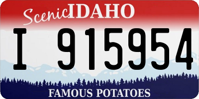 ID license plate I915954