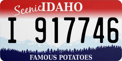 ID license plate I917746
