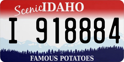 ID license plate I918884