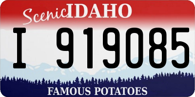 ID license plate I919085