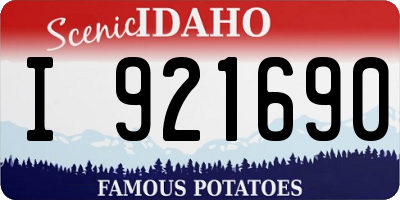 ID license plate I921690