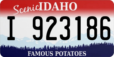 ID license plate I923186