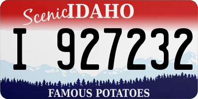ID license plate I927232
