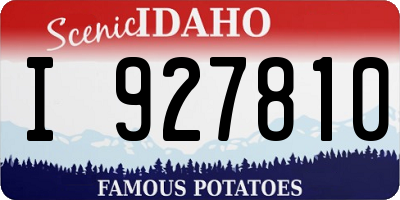 ID license plate I927810