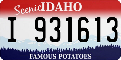 ID license plate I931613