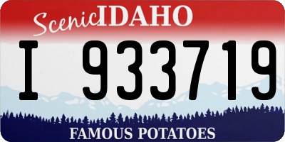 ID license plate I933719