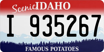 ID license plate I935267