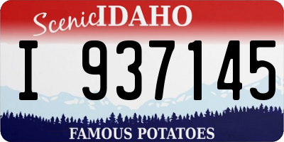 ID license plate I937145