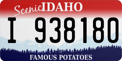 ID license plate I938180