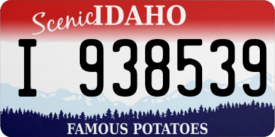 ID license plate I938539