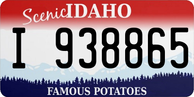 ID license plate I938865