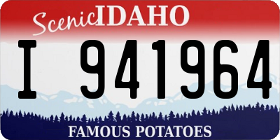ID license plate I941964