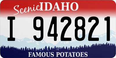 ID license plate I942821