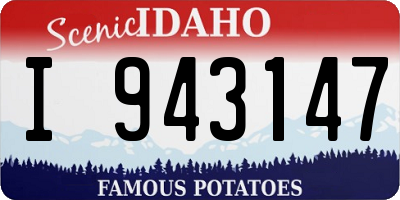 ID license plate I943147