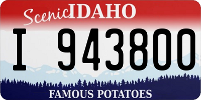 ID license plate I943800