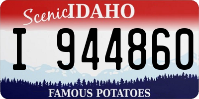 ID license plate I944860