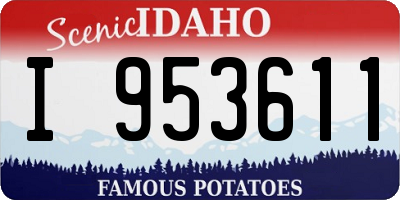 ID license plate I953611