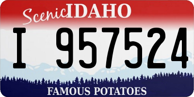 ID license plate I957524