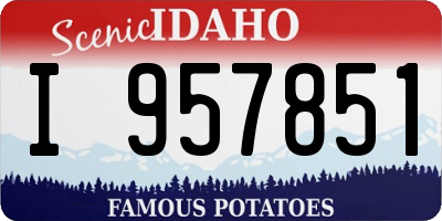 ID license plate I957851
