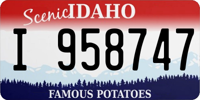 ID license plate I958747
