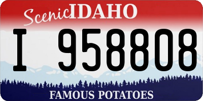 ID license plate I958808