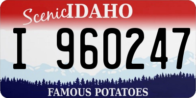 ID license plate I960247