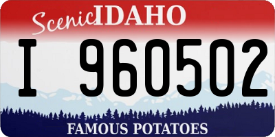ID license plate I960502