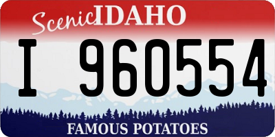 ID license plate I960554