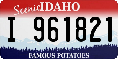 ID license plate I961821