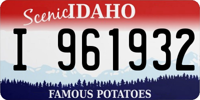 ID license plate I961932