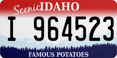 ID license plate I964523
