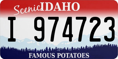 ID license plate I974723