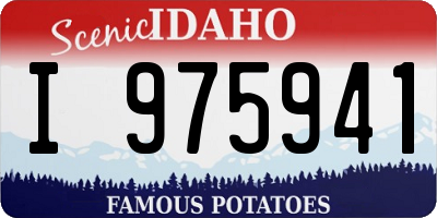 ID license plate I975941