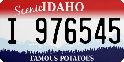 ID license plate I976545
