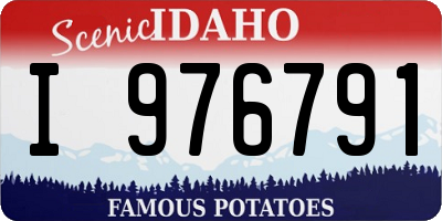 ID license plate I976791