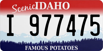 ID license plate I977475