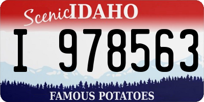 ID license plate I978563