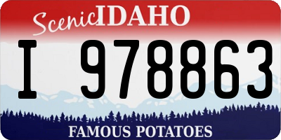 ID license plate I978863