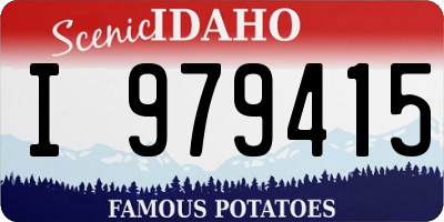 ID license plate I979415