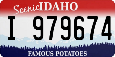 ID license plate I979674
