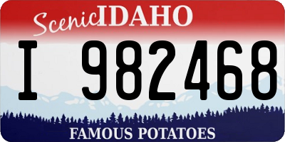 ID license plate I982468