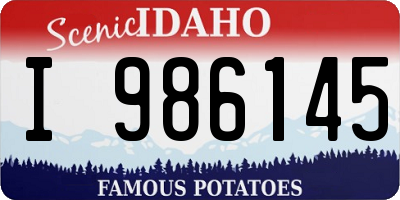 ID license plate I986145