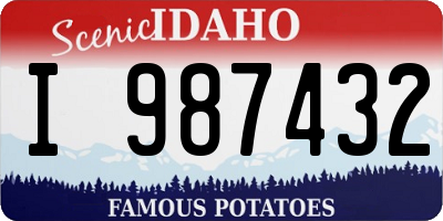 ID license plate I987432