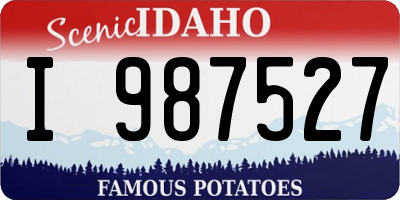 ID license plate I987527